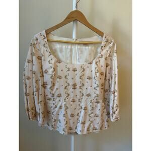 Brock Collection Floral Blouse, Size 4